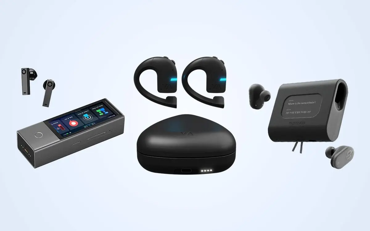 Сравнение на слушалки за превод: Vasco Translator E1, Timekettle WT2 Edge и Mymanu CLIK Pro.